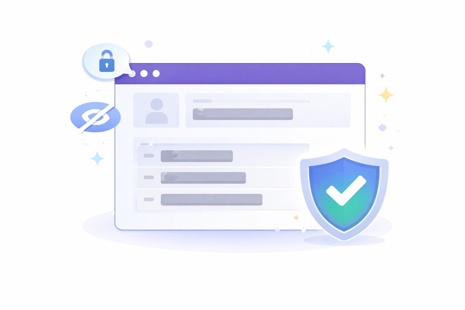 Session replay timeline with masked personal data fields