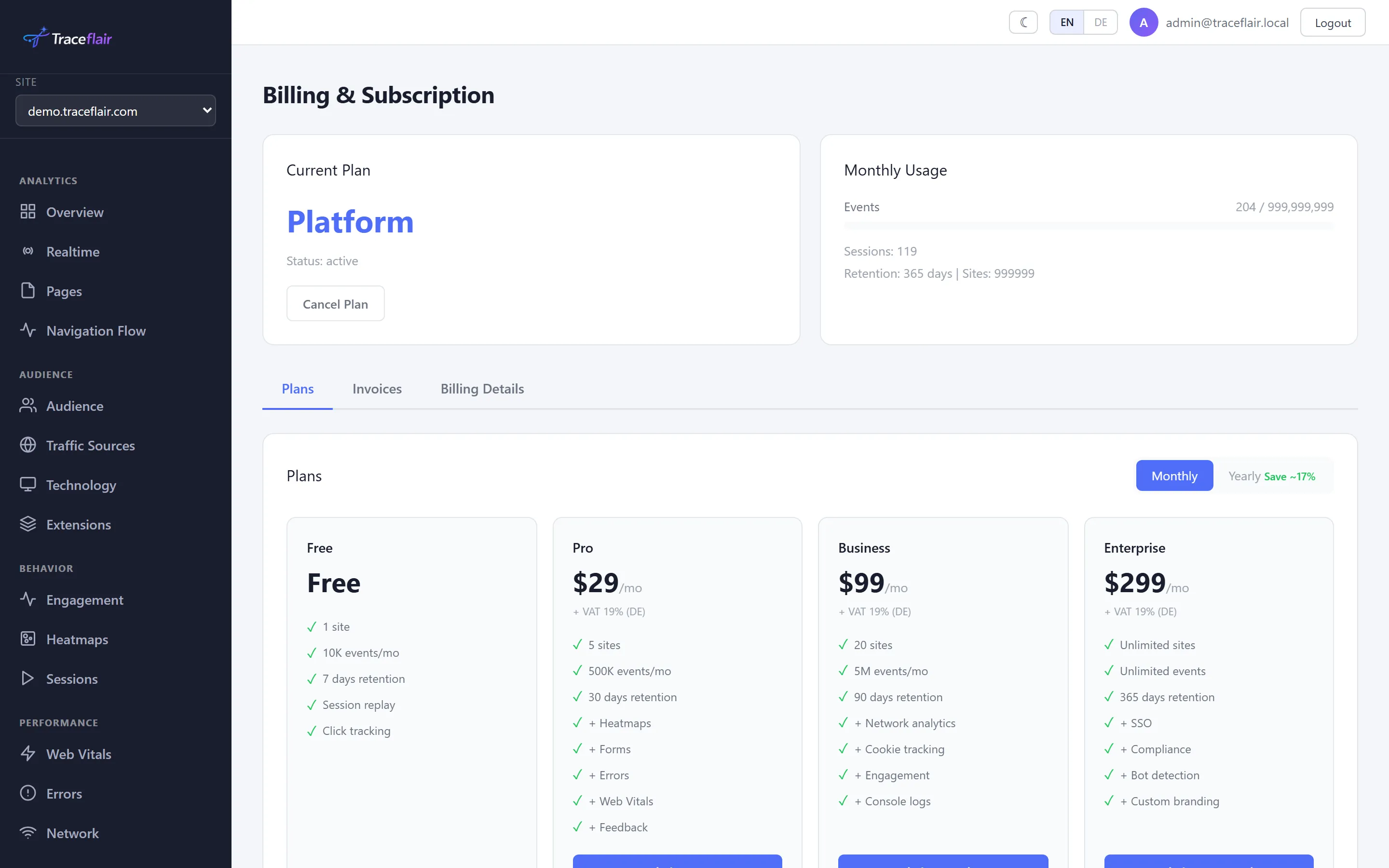 Ad cost import dashboard showing platform breakdown and ROAS calculation